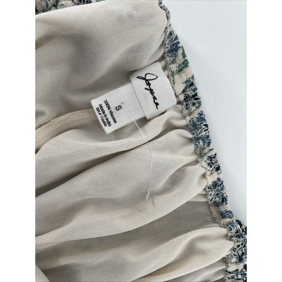 Japna Midi Dress Women's Small Blue Floral Strappy Tiered Fairy Western Boho NEW - Picture 8 of 13